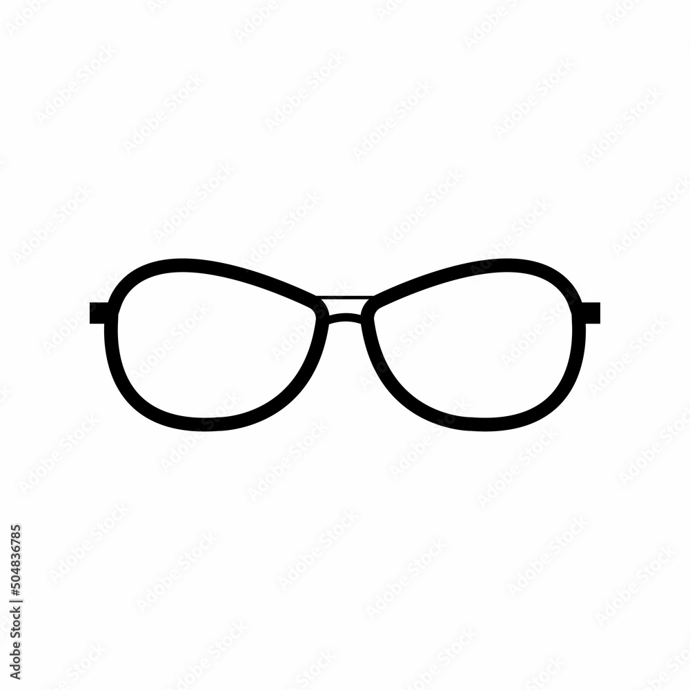 Glassess icon vector flat design Glassess icon vector flat design