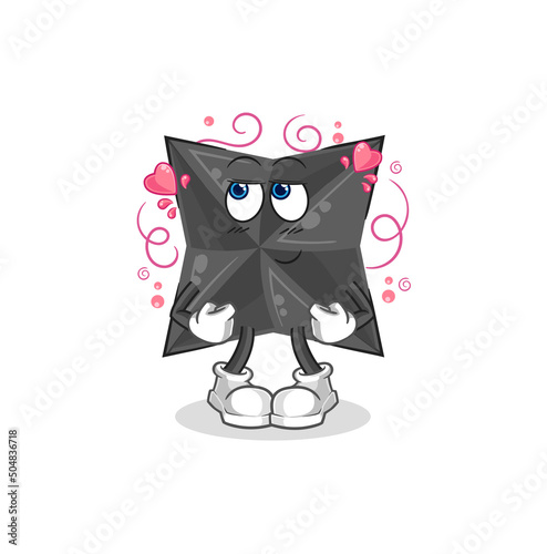 shuriken shy vector. cartoon character