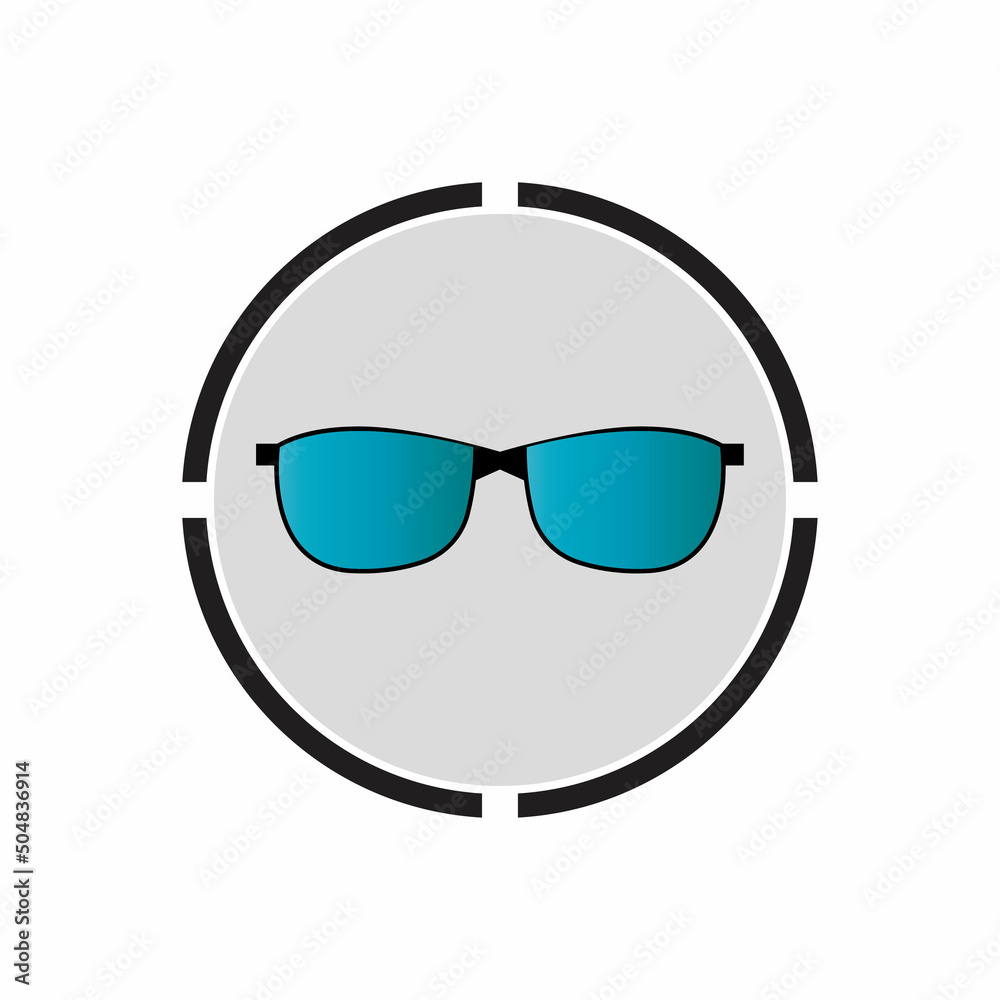 Glassess icon vector flat design Glassess icon vector flat design