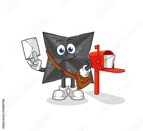 shuriken postman vector. cartoon character