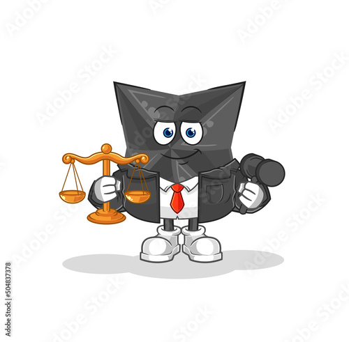 shuriken lawyer cartoon. cartoon mascot vector