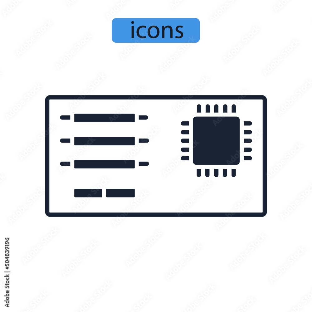 motherboards icons symbol vector elements for infographic web motherboards icons symbol vector elements for infographic web
