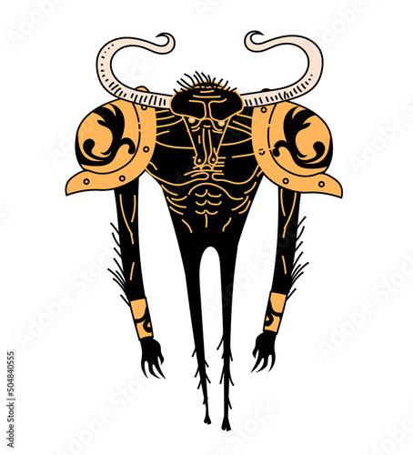 greek style Minotaur mythology monster