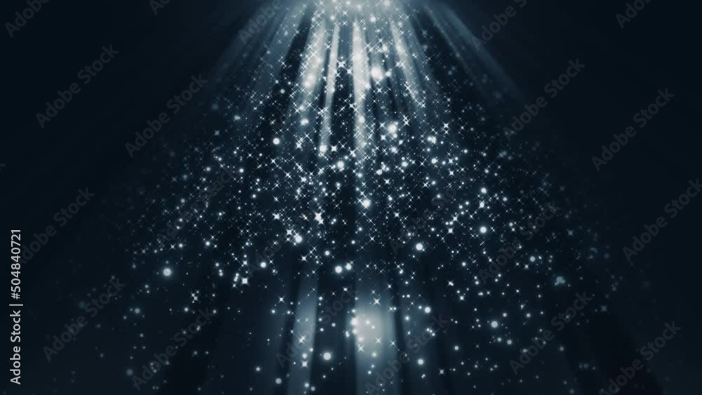 Beautiful loopable abstract top flare light with falling glow white ...
