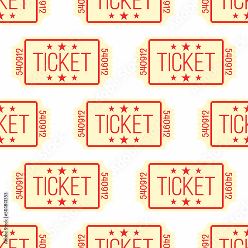 Seamless pattern background of cinema tickets.