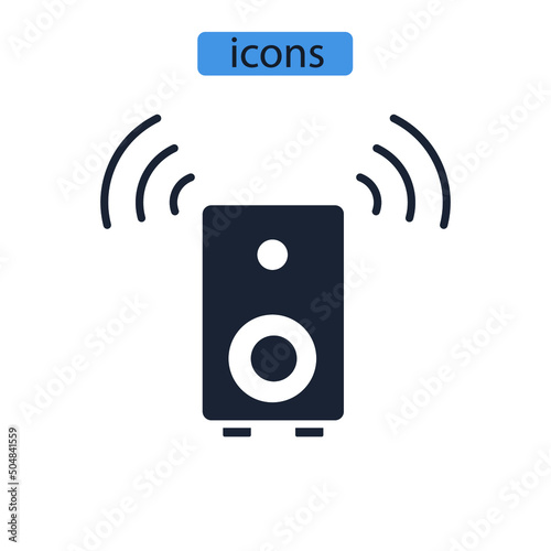 subwoofer  icons  symbol vector elements for infographic web