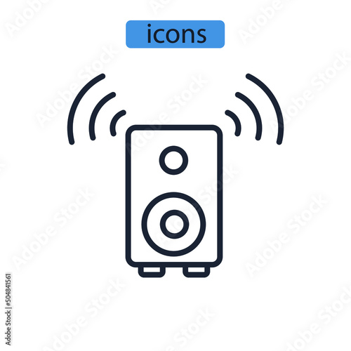 subwoofer  icons  symbol vector elements for infographic web