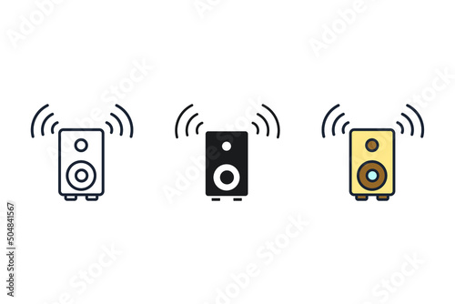 subwoofer  icons  symbol vector elements for infographic web
