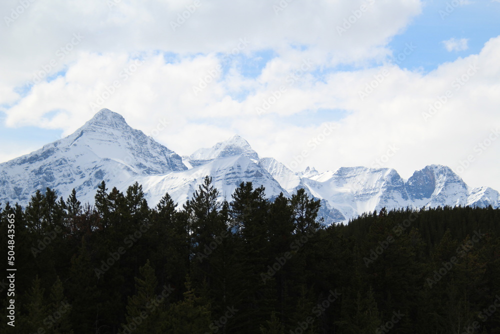 snow covered mountains, Banff National Park, Alberta snow covered mountains, Banff National Park, Alberta