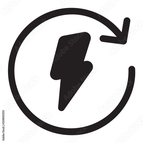 energy glyph icon