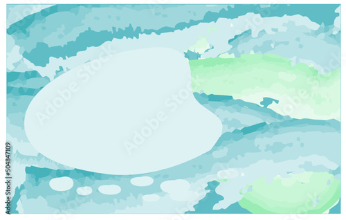 Abstract template background with waves water colour effect design. Vector. Gift card season voucher sale display.  Copy space given. Cool colour effect . Monsoon season theme.