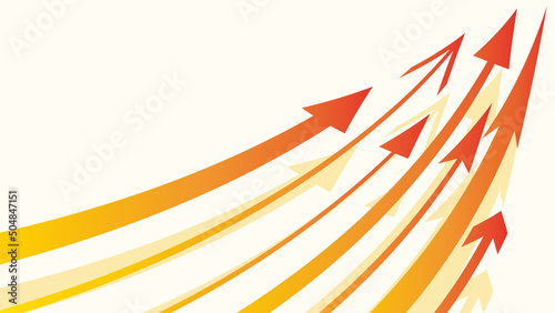 Background illustration of multiple arrows ascending.