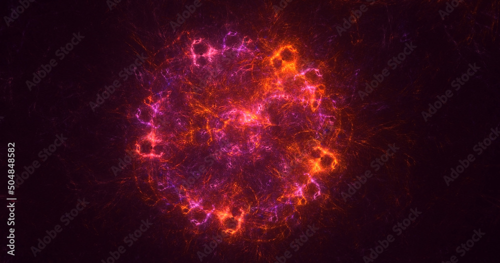 Obraz premium 3D rendering abstract round light background