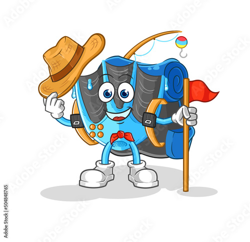 swimming fin scout vector. cartoon character