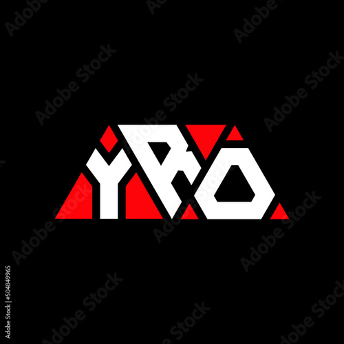 YRO triangle letter logo design with triangle shape. YRO triangle logo design monogram. YRO triangle vector logo template with red color. YRO triangular logo Simple, Elegant, and Luxurious Logo... photo