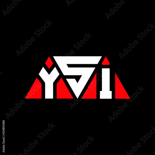 YSI triangle letter logo design with triangle shape. YSI triangle logo design monogram. YSI triangle vector logo template with red color. YSI triangular logo Simple, Elegant, and Luxurious Logo... photo