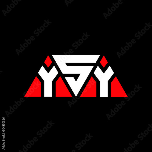 YSY triangle letter logo design with triangle shape. YSY triangle logo design monogram. YSY triangle vector logo template with red color. YSY triangular logo Simple, Elegant, and Luxurious Logo... photo