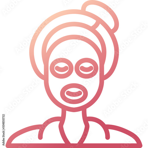 face mask line icon