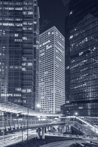 High rise office building in downtown of Hong Kong city