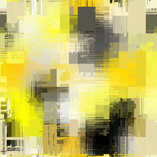 Vector image with imitation of grunge datamoshing texture.