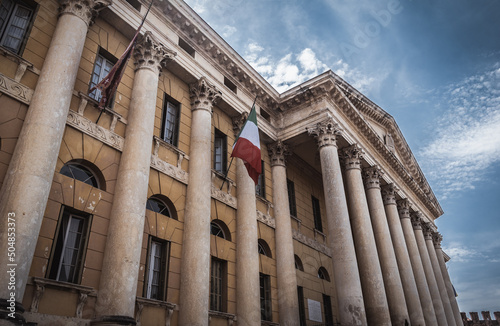 Exterior of Barbieri Palace the Verona City Hall, Veneto, Italy, Europe, World Heritage Site photo