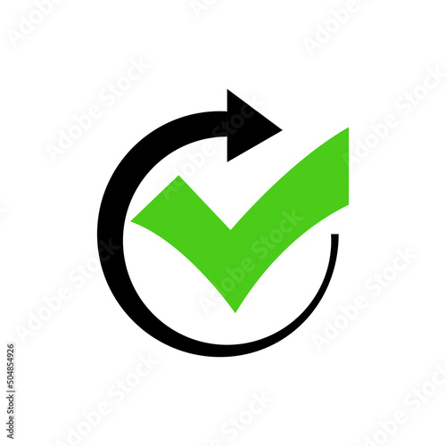 Recovery completed vector icon isolated on white background