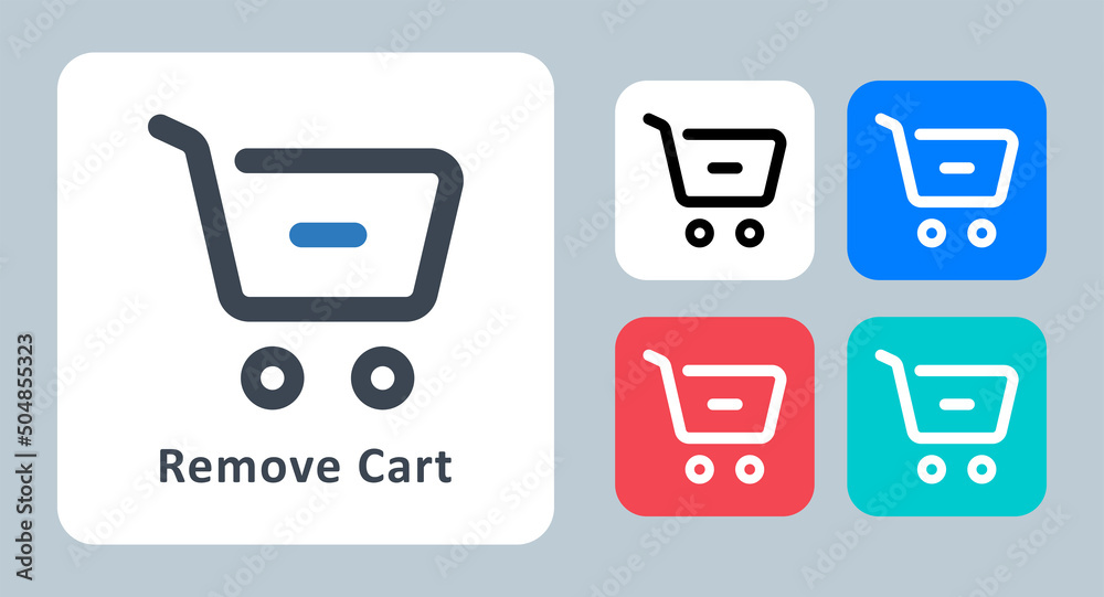 Remove Cart icon - vector illustration . Delete, Cart, Shopping, Remove, Ecommerce, Basket, Shop, store, e-commerce, line, outline, flat, icons . Remove Cart icon - vector illustration . Delete, Cart, Shopping, Remove, Ecommerce, Basket, Shop, store, e-commerce, line, outline, flat, icons .