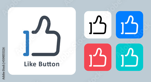 Like icon - vector illustration . Like, Thumb, Thumbs, Up, Vote, Favorite, Hand, Social media, line, outline, flat, icons .