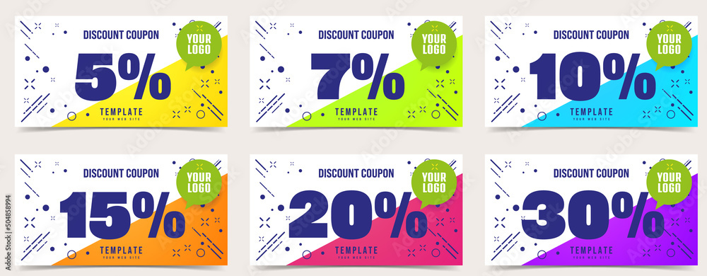 Special discount offer coupon set