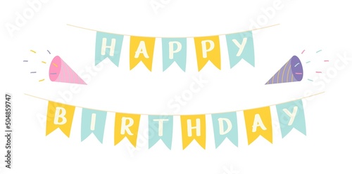 Birthday flags 	
