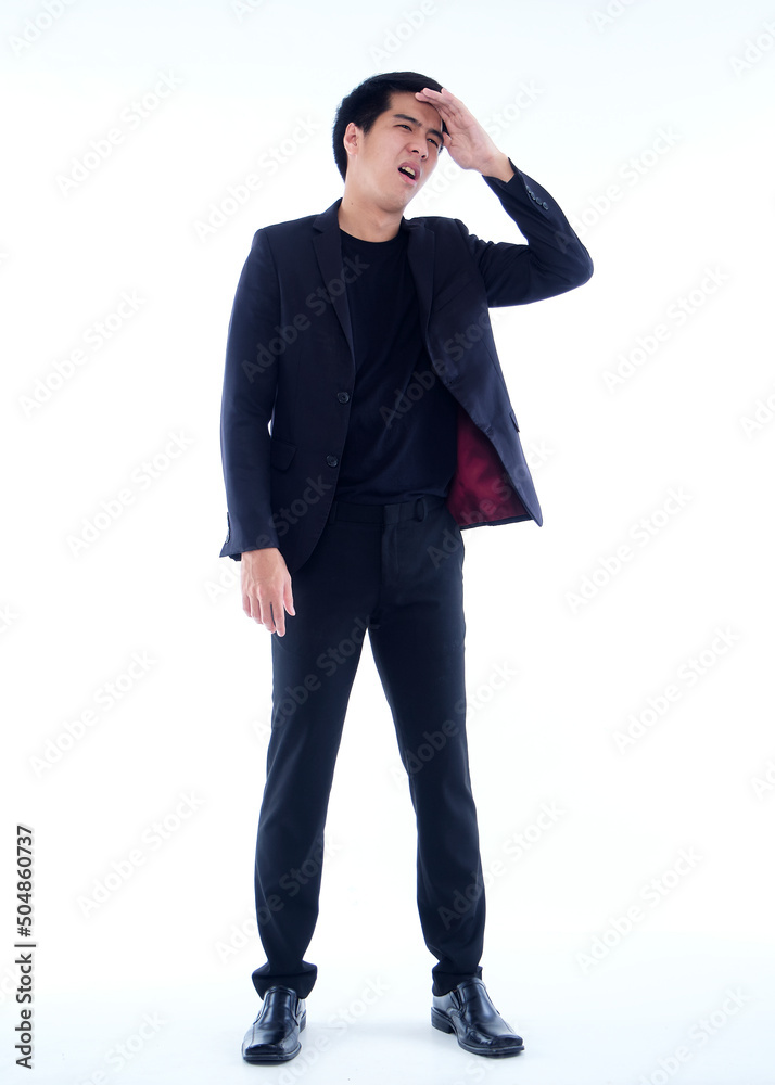 Young businessman on white background Young businessman on white background