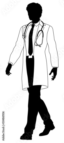 Doctor Man Medical Silhouette Healthcare Person photo