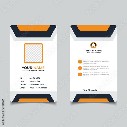 Modern and Clean Business id Card Template Design