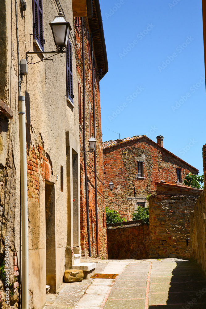 Panicale, borgo medievale fortificato sul lago Trasimeno. Umbria, Italia