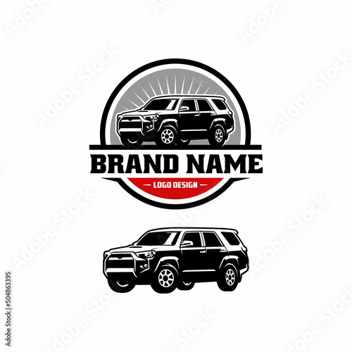 SUV car illustration logo vector
