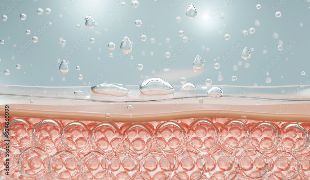 3D Collagen Skin Serum and Vitamin illustration, Cosmetic serum Oil ...
