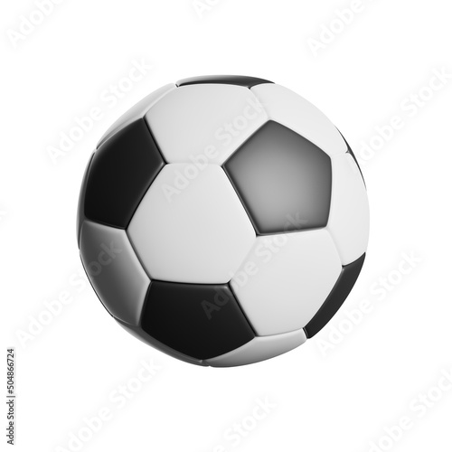 3d soccer ball isolated on white background. 3D rendering