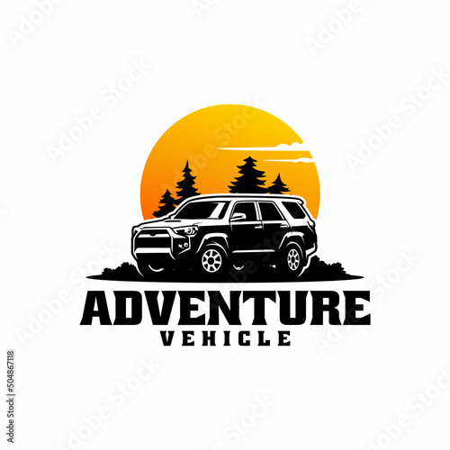 adventure SUV car illustration logo vector