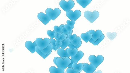 blue and white hearts