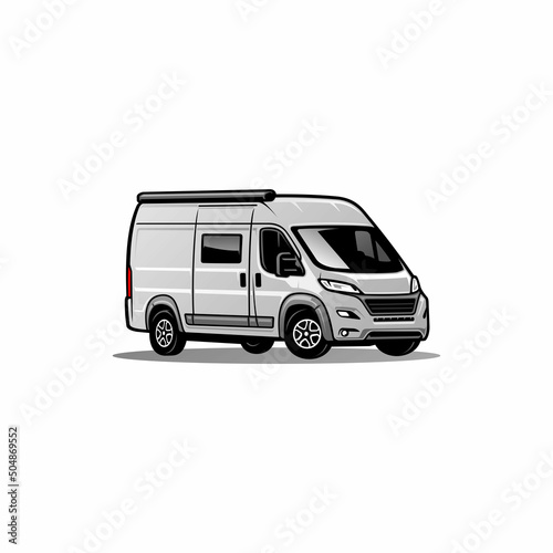 camper van or motor home illustration vector