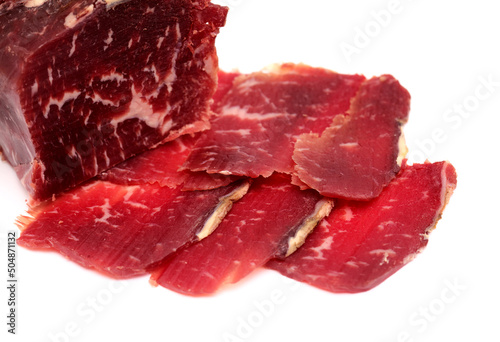 Cecina de Leon, salted and air dried beef from Leon province, local speciality
 photo