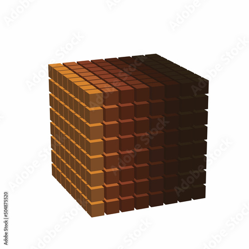 8x8 color gradient small cu...