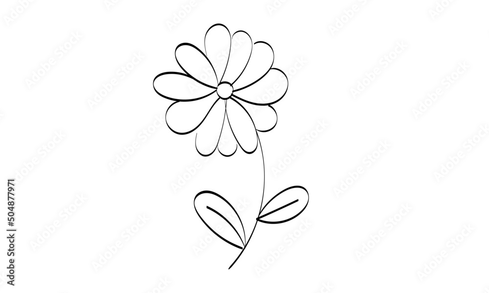Black silhouettes, flowers and herbs isolated on white background. Hand drawn sketch flower Black silhouettes, flowers and herbs isolated on white background. Hand drawn sketch flower