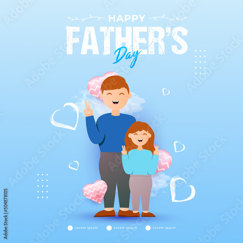 Happy father's day design, suitable for banners, promotions, posters, vouchers, give away and others