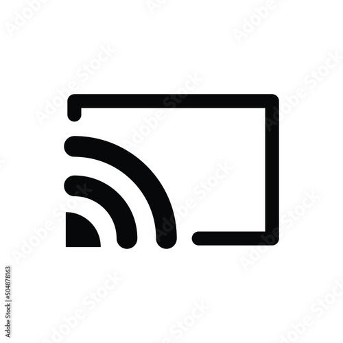 Icon of screen connection vector flat design