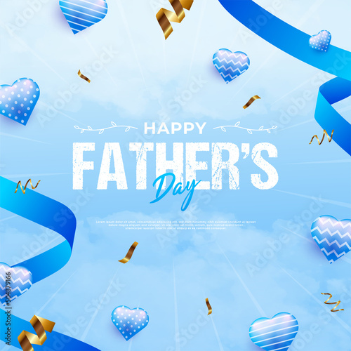 Happy father's day design, suitable for banners, promotions, posters, vouchers, give away and others