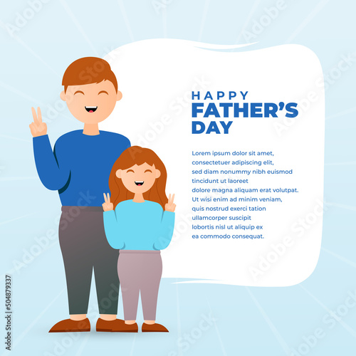 Happy father's day design, suitable for banners, promotions, posters, vouchers, give away and others