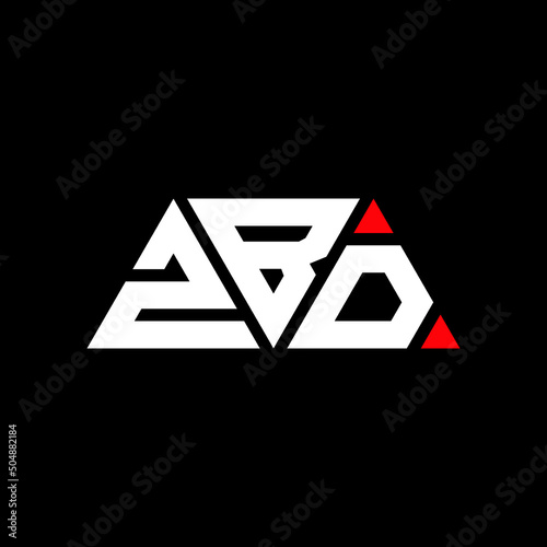 ZBD triangle letter logo design with triangle shape. ZBD triangle logo design monogram. ZBD triangle vector logo template with red color. ZBD triangular logo Simple, Elegant, and Luxurious Logo...