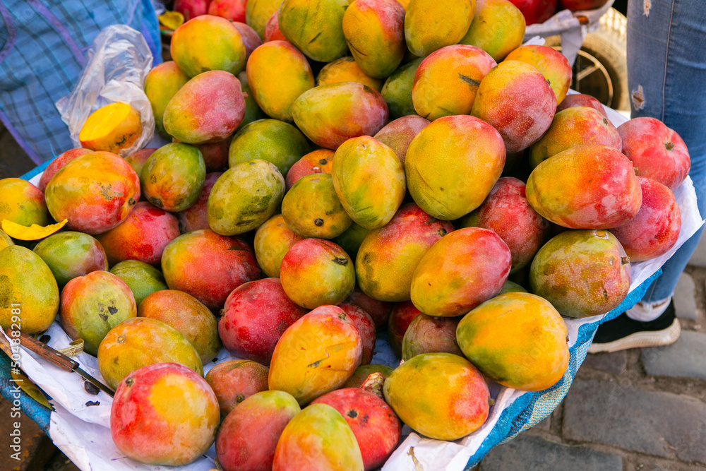 Fresh fruits and vegetables at the local market in Lima, Peru. Market vegetables sold by local farmers Fresh fruits and vegetables at the local market in Lima, Peru. Market vegetables sold by local farmers