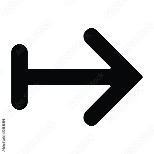 Black solid icon for Right arrow icon photo